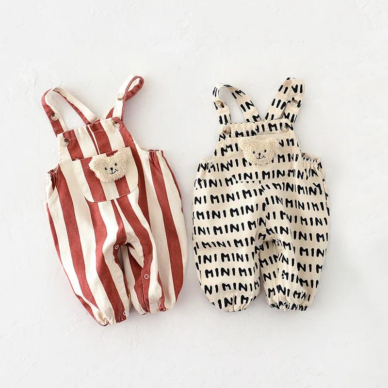 RitaLu - Striped Bear Romper - Zauberhafte Babybekleidung & Geschenkideen zur Geburt